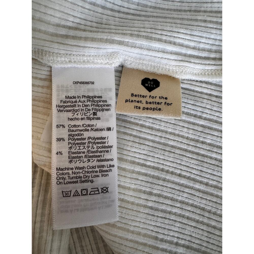 NWT Madewell Women's Lighthouse Pointelle Button-Front Slim Tee Size S - Picture 6 of 8